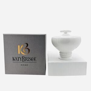 Katy Briscoe Covered Sugar Bowl Bangles Collection White Bone China NEW w/‎ Box